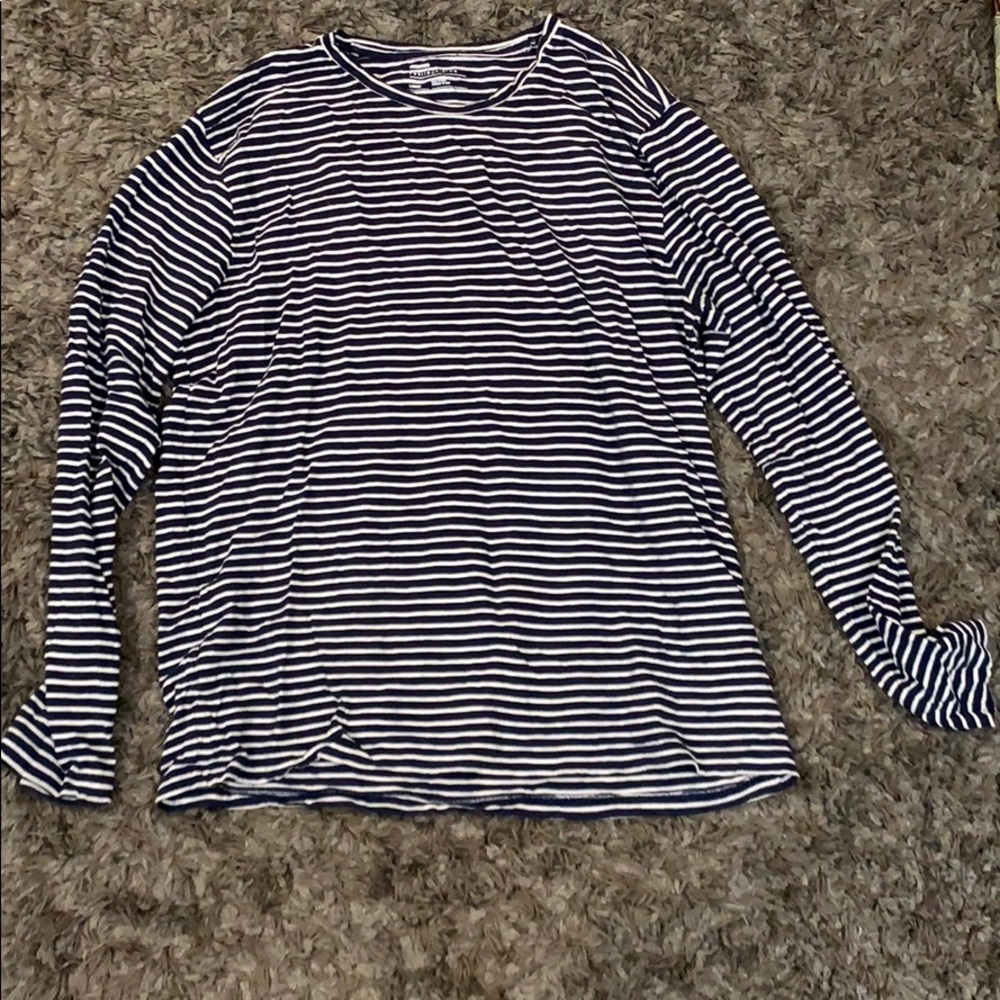 Striped slim fit, stretch long sleeve
